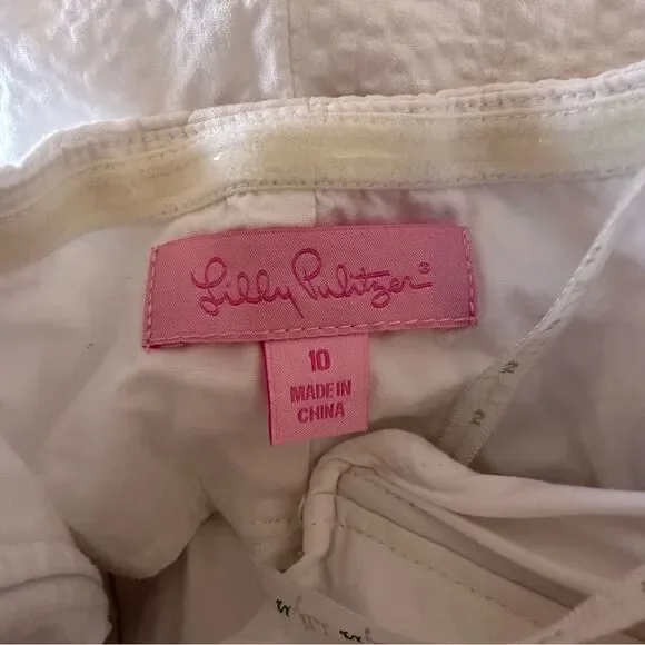 Lilly Pulitzer Strapless Franco Dress Textured White Women’s 10 Bridal Shower - Picture 8 of 10